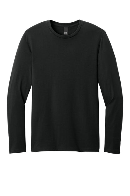 District Perfect Weight CVC Long Sleeve Tee DT185 Jet Black