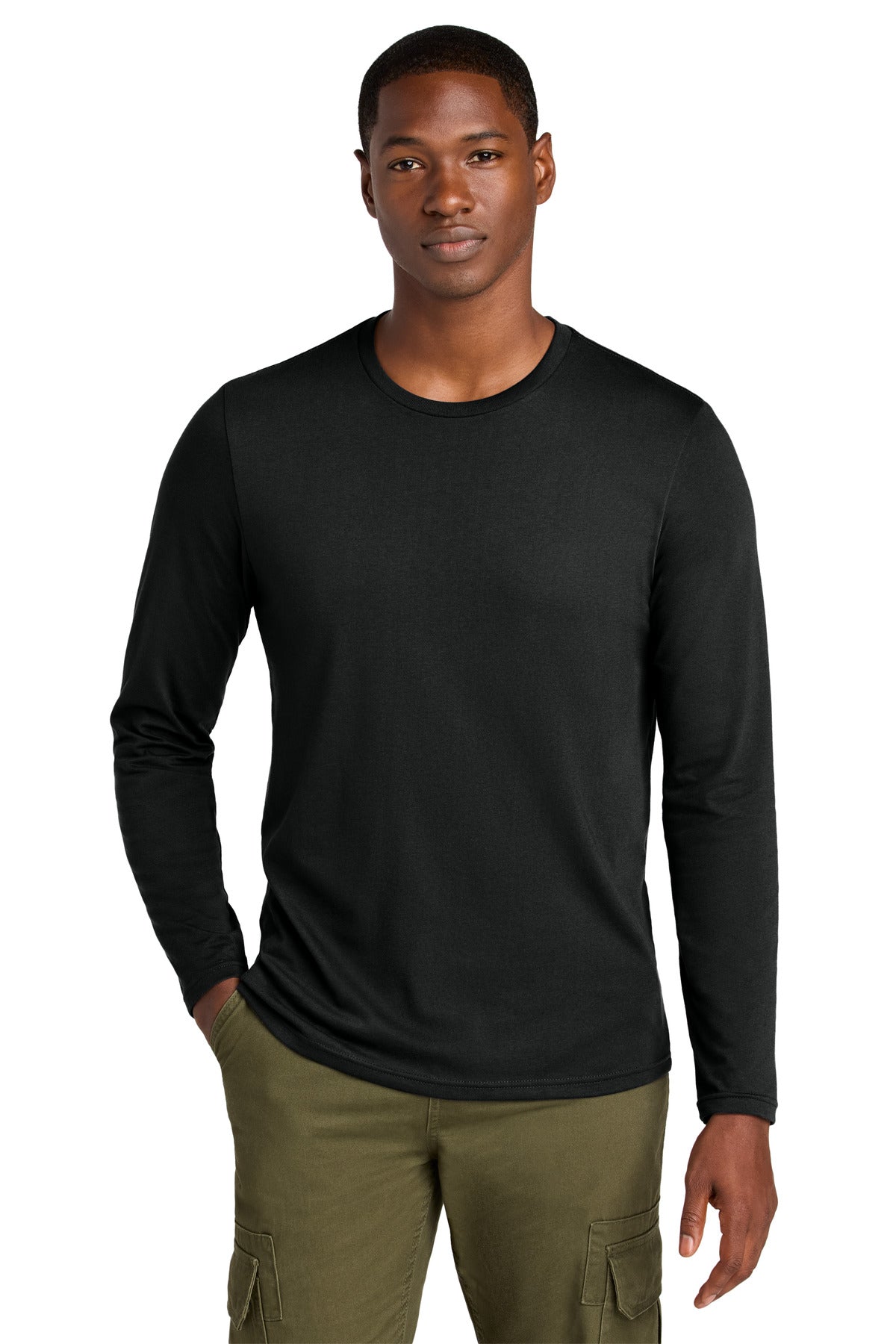 District Perfect Weight CVC Long Sleeve Tee DT185 image 1