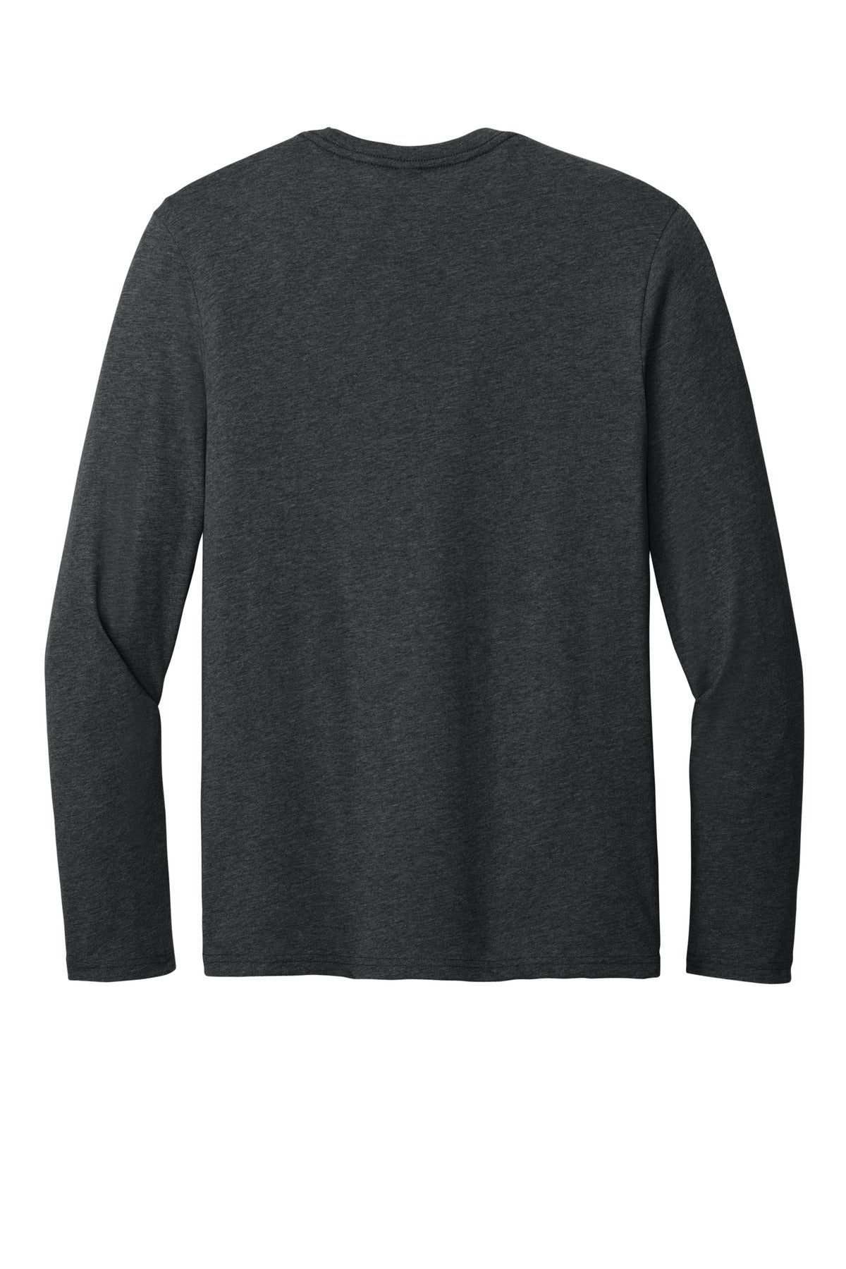 District Perfect Weight CVC Long Sleeve Tee DT185 Jet Black Heather