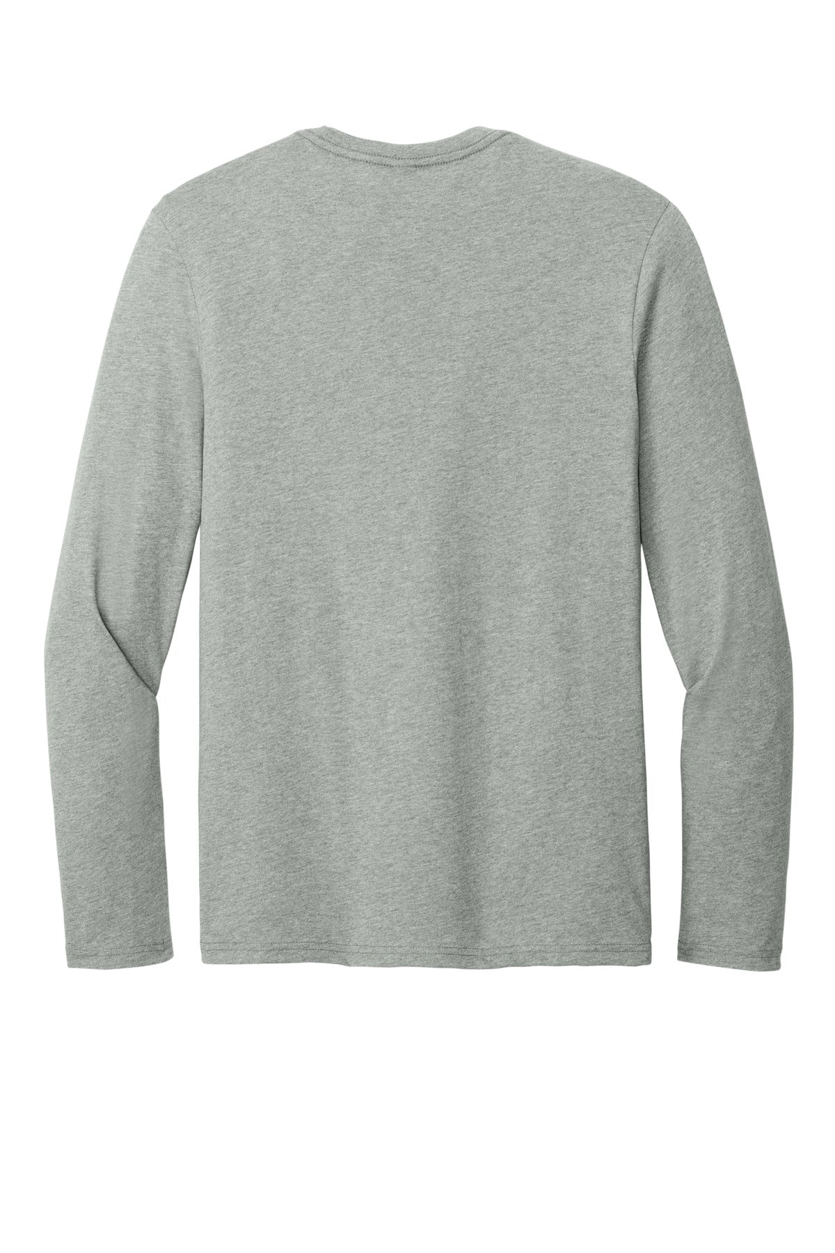 District Perfect Weight CVC Long Sleeve Tee DT185 Light Heather Grey
