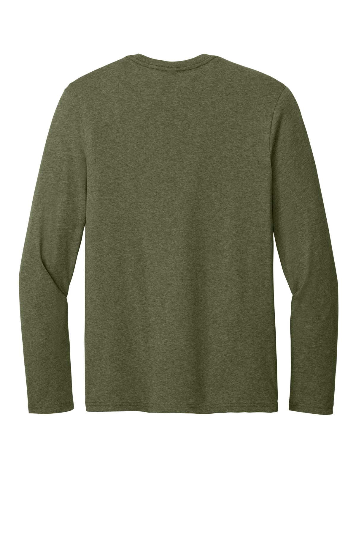 District Perfect Weight CVC Long Sleeve Tee DT185 Military Green Heather