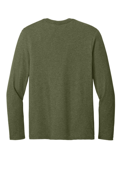 District Perfect Weight CVC Long Sleeve Tee DT185 Military Green Heather