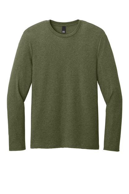 District Perfect Weight CVC Long Sleeve Tee DT185 Military Green Heather