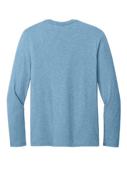 District Perfect Weight CVC Long Sleeve Tee DT185 Tundra Blue Heather