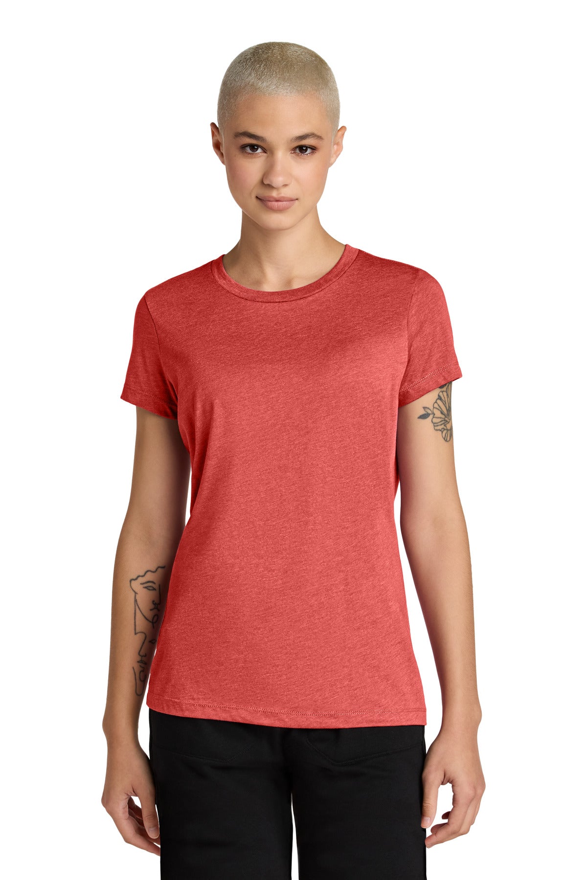 District Women's Perfect Weight CVC Tee DT188 Geranium Heather