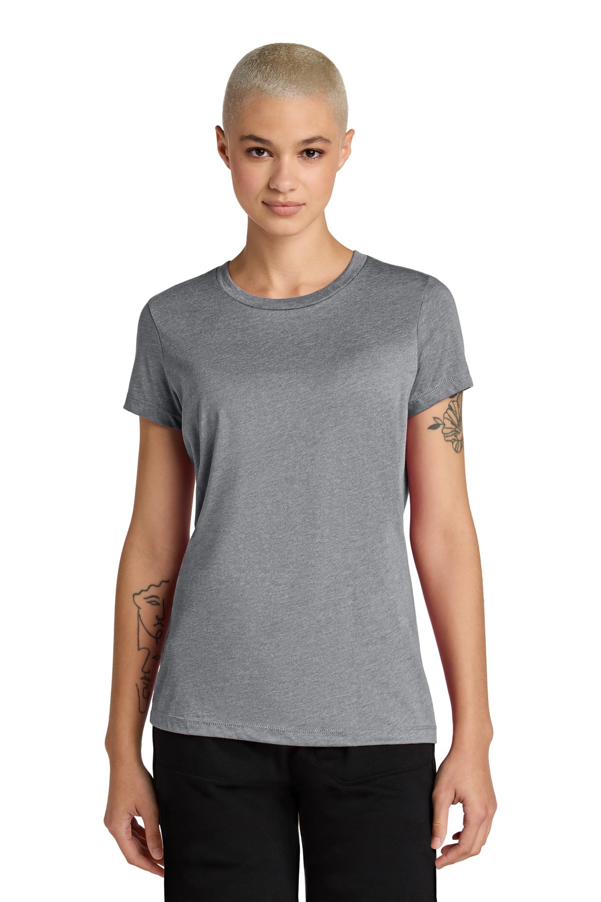 District Women's Perfect Weight CVC Tee DT188 Graphite Heather