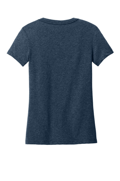 District Women's Perfect Weight CVC Tee DT188 Heathered Navy