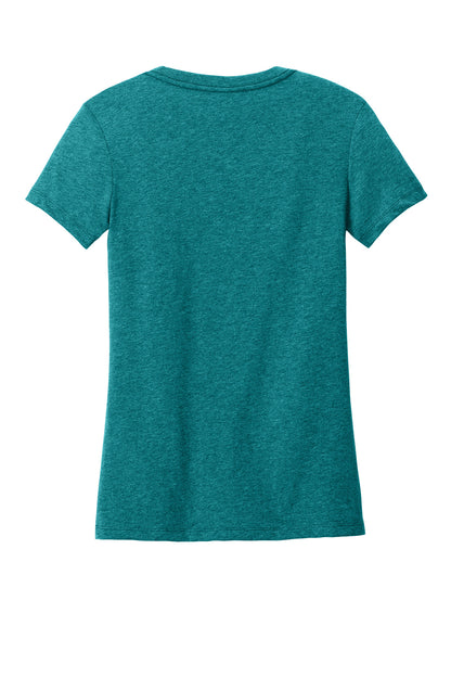 District Women's Perfect Weight CVC Tee DT188 Heathered Teal