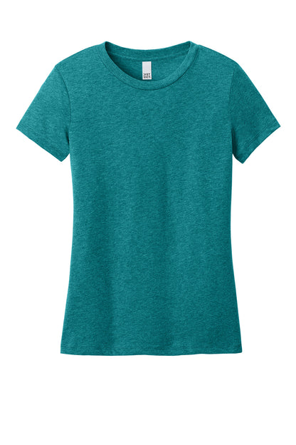 District Women's Perfect Weight CVC Tee DT188 Heathered Teal