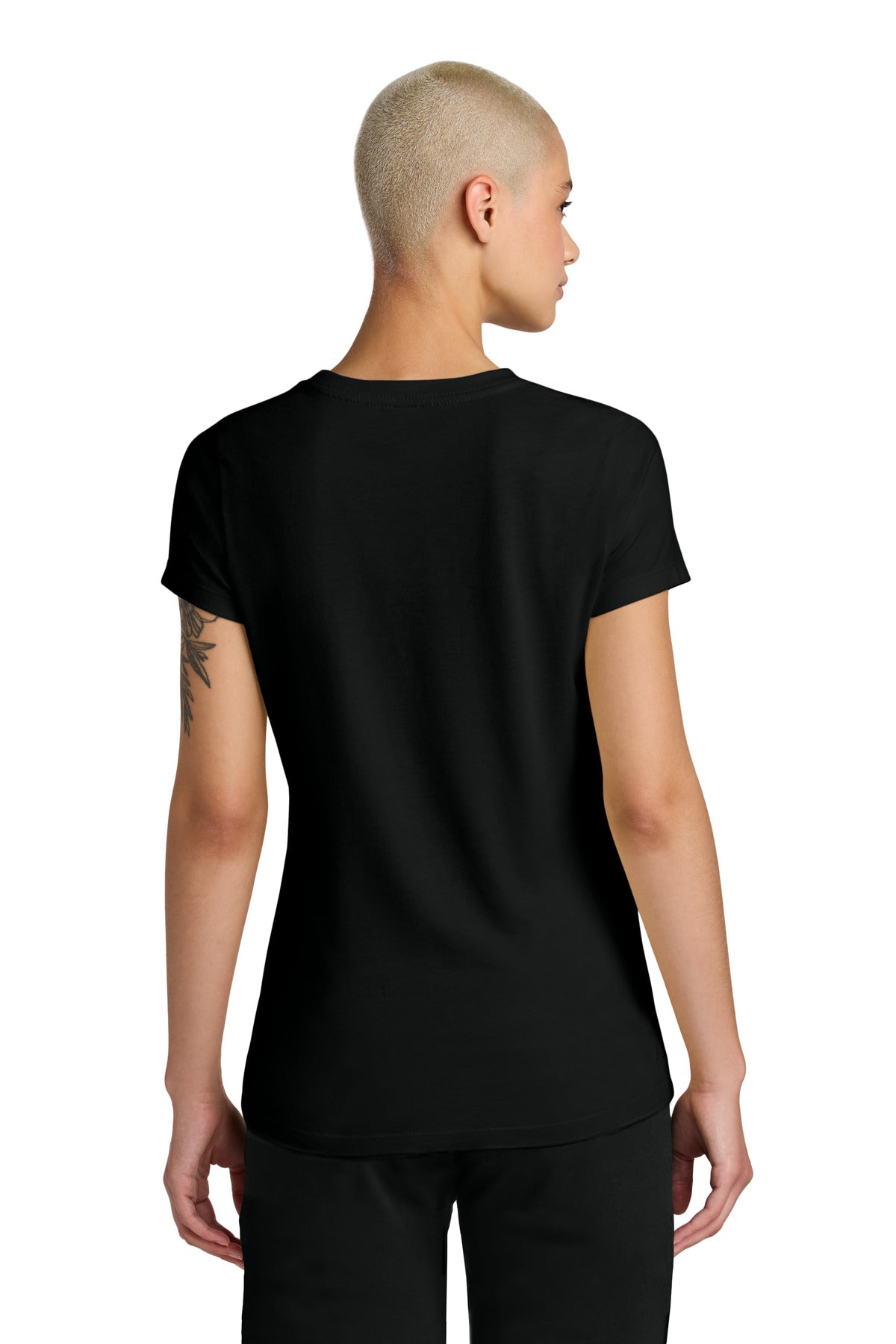 District Women's Perfect Weight CVC Tee DT188 Jet Black