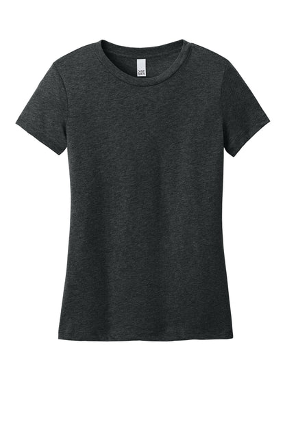 District Women's Perfect Weight CVC Tee DT188 Jet Black Heather