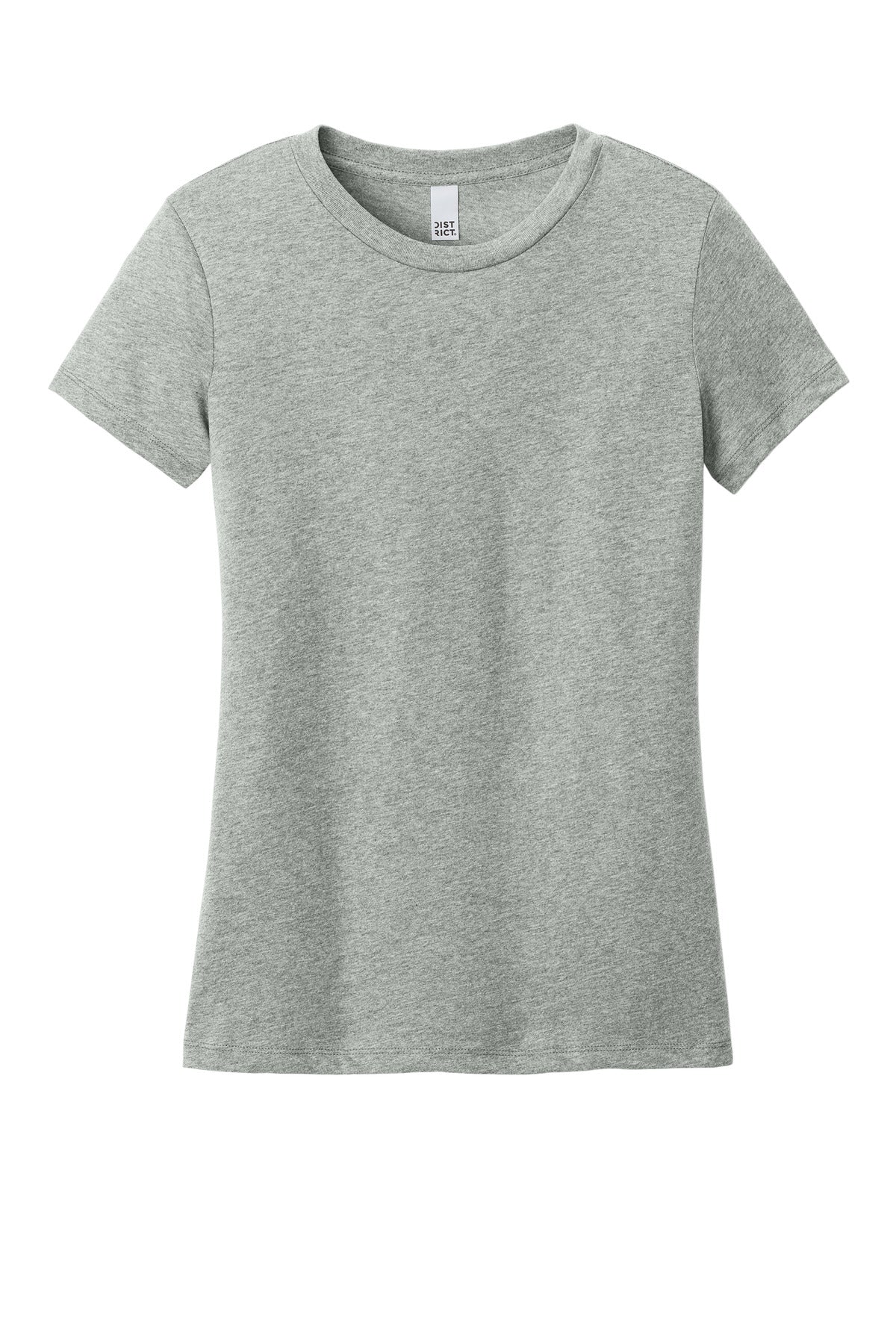 District Women's Perfect Weight CVC Tee DT188 Light Heather Grey