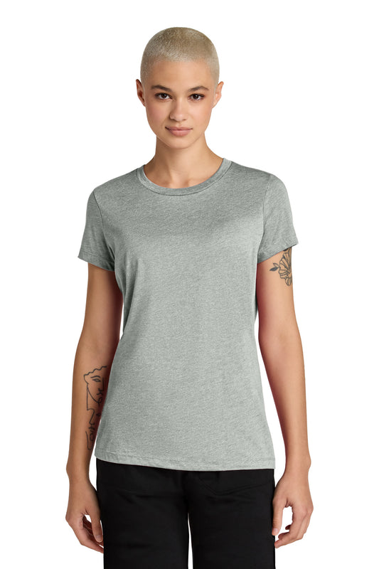 District Women's Perfect Weight CVC Tee DT188 Light Heather Grey