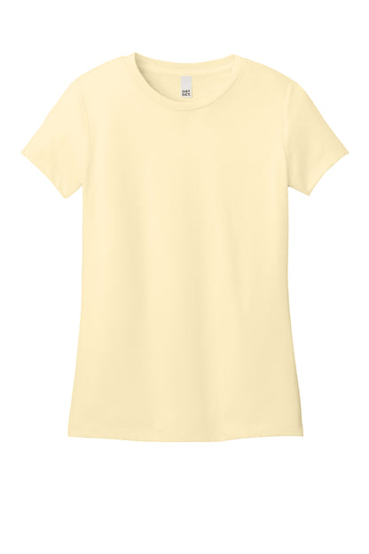 District Women's Perfect Weight CVC Tee DT188 Soft Yellow