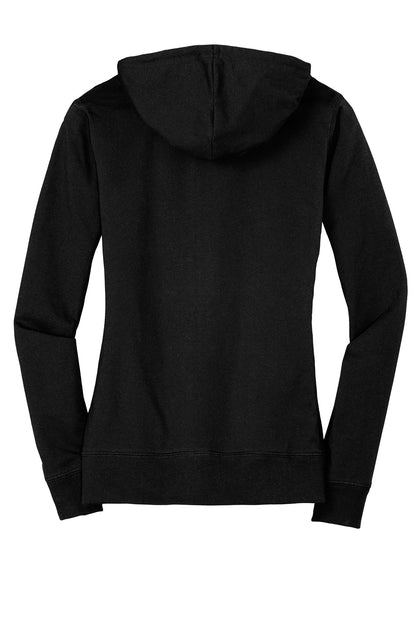 District Women's Fitted Jersey Full-Zip Hoodie DT2100 Black