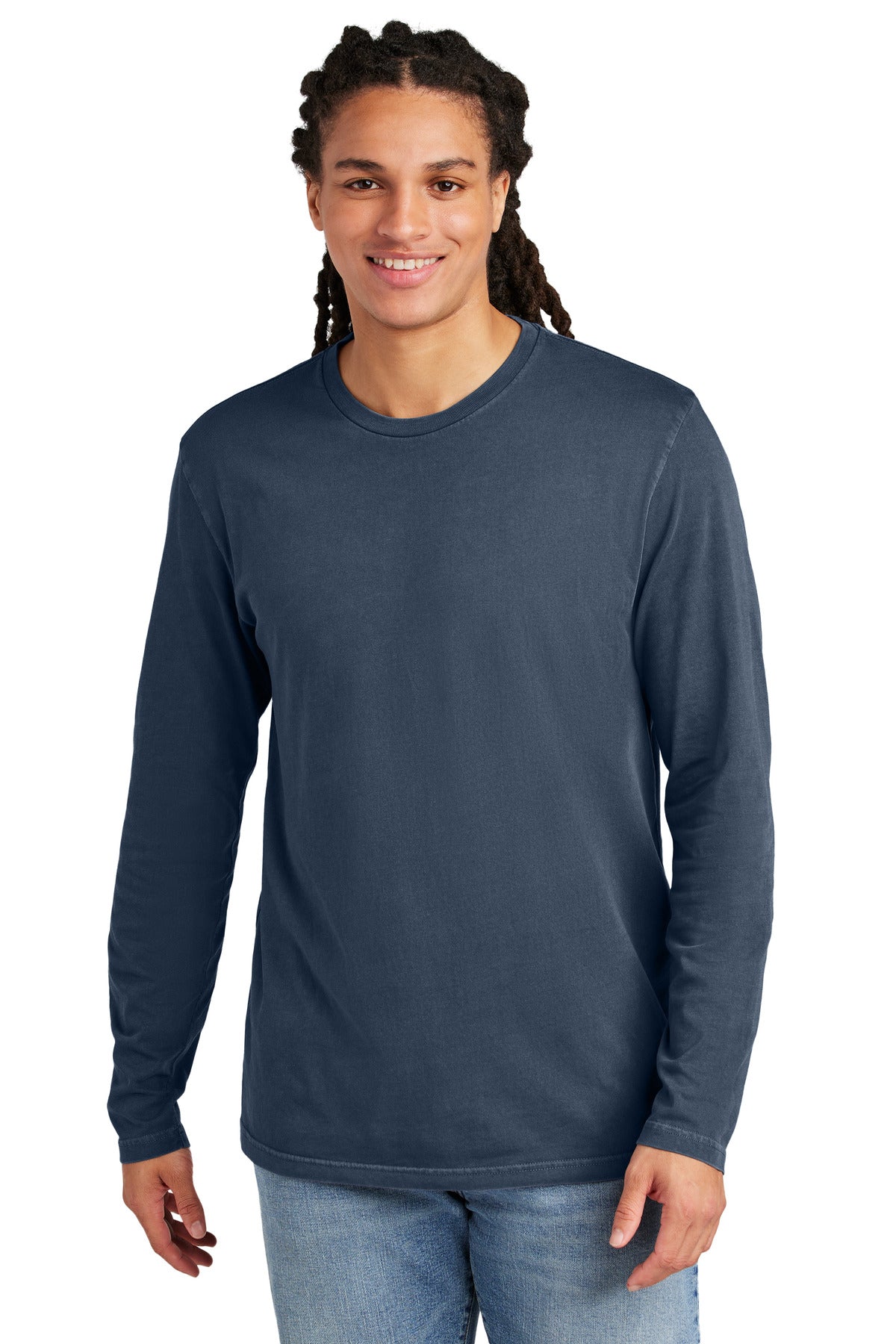 District Wash Long Sleeve Tee DT2103 True Navy
