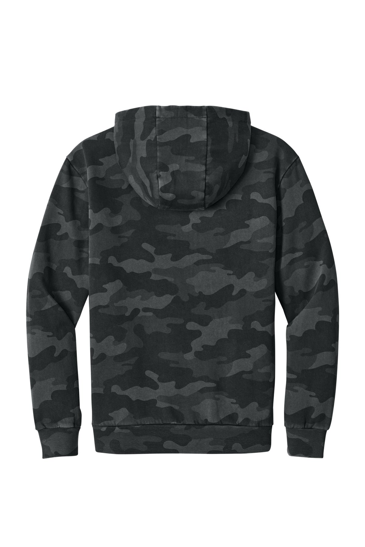 District Wash Camo Fleece Hoodie DT2200C Black