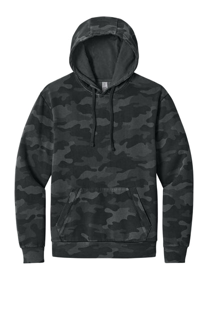 District Wash Camo Fleece Hoodie DT2200C Black