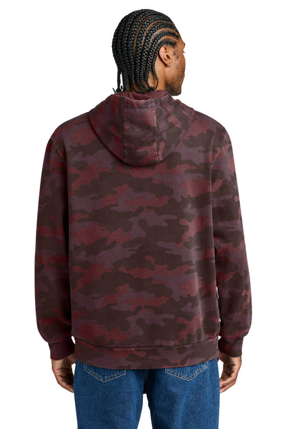 District Wash Camo Fleece Hoodie DT2200C Bordeaux