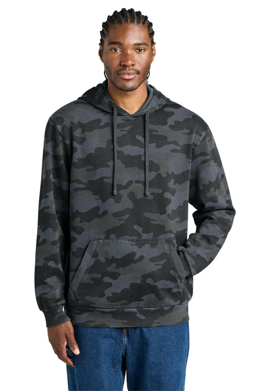 District Wash Camo Fleece Hoodie DT2200C Graphite