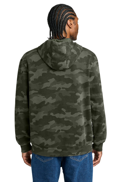 District Wash Camo Fleece Hoodie DT2200C Olive Drab Green