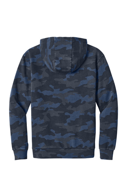 District Wash Camo Fleece Hoodie DT2200C True Navy
