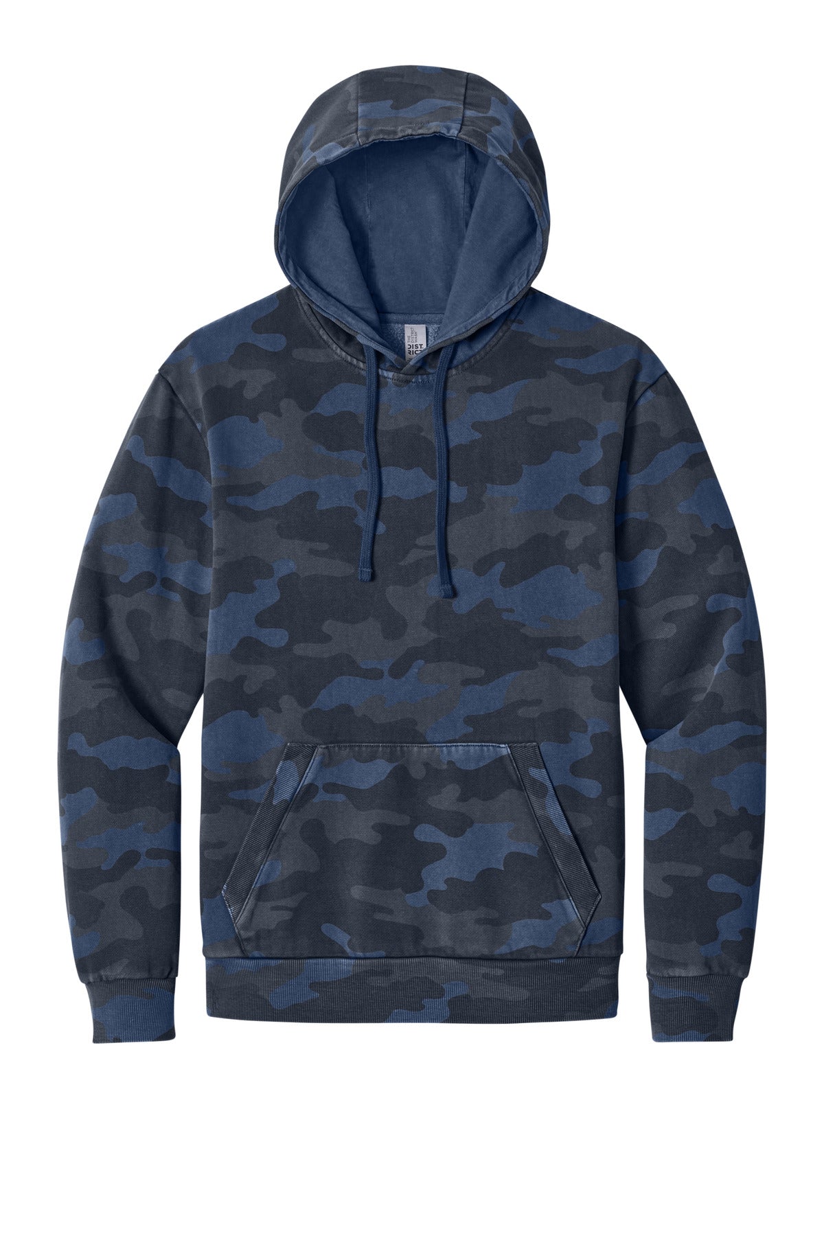 District Wash Camo Fleece Hoodie DT2200C True Navy