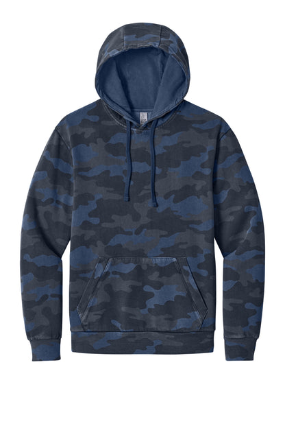 District Wash Camo Fleece Hoodie DT2200C True Navy