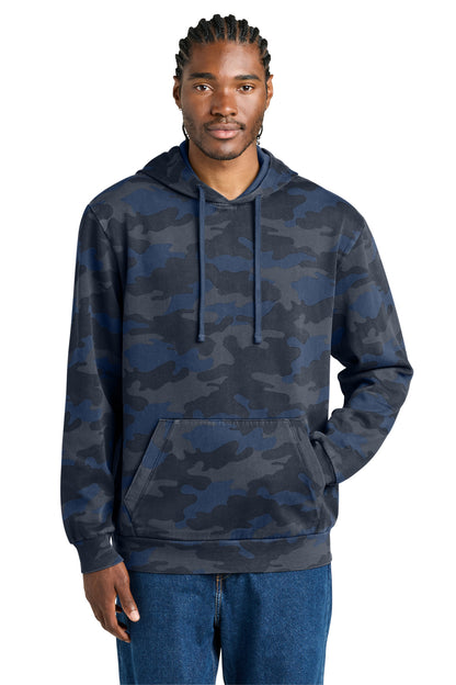 District Wash Camo Fleece Hoodie DT2200C True Navy