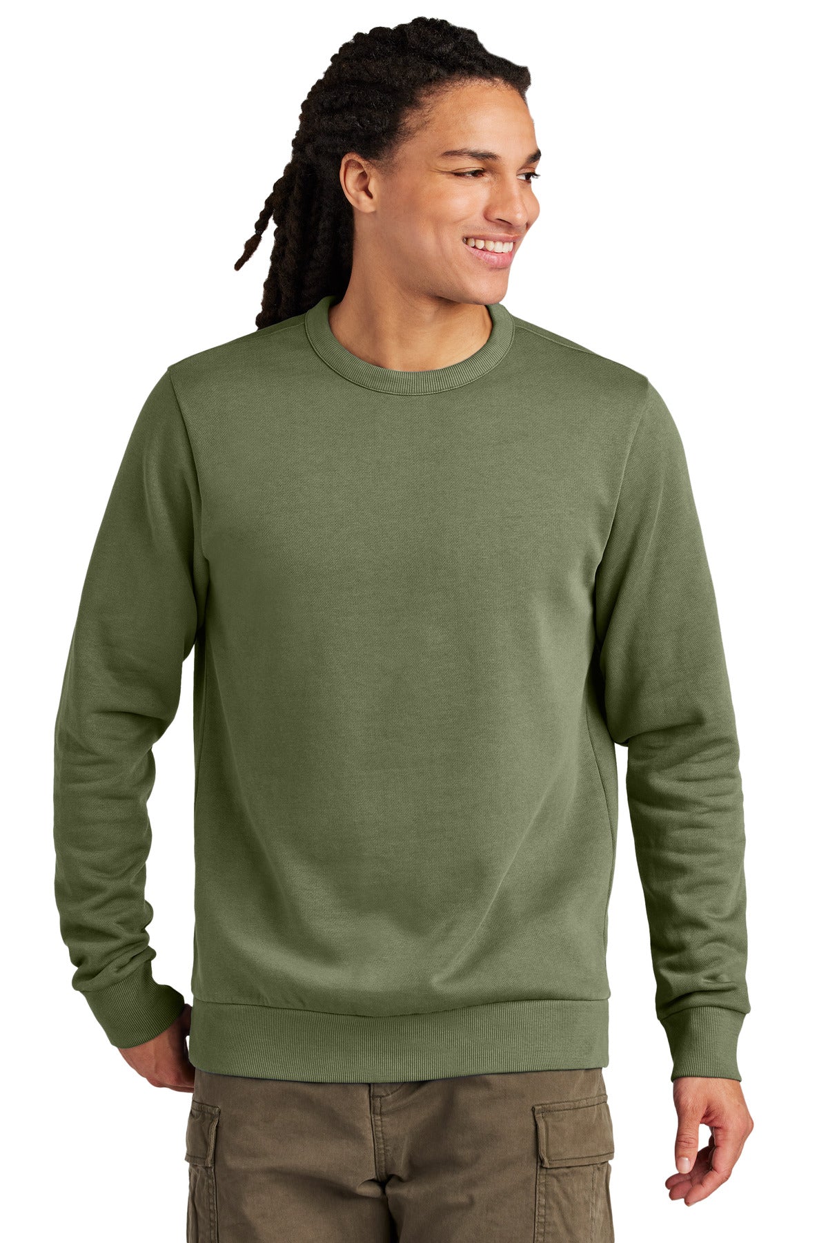 District Wash Fleece Crew DT2204 Olive Drab Green