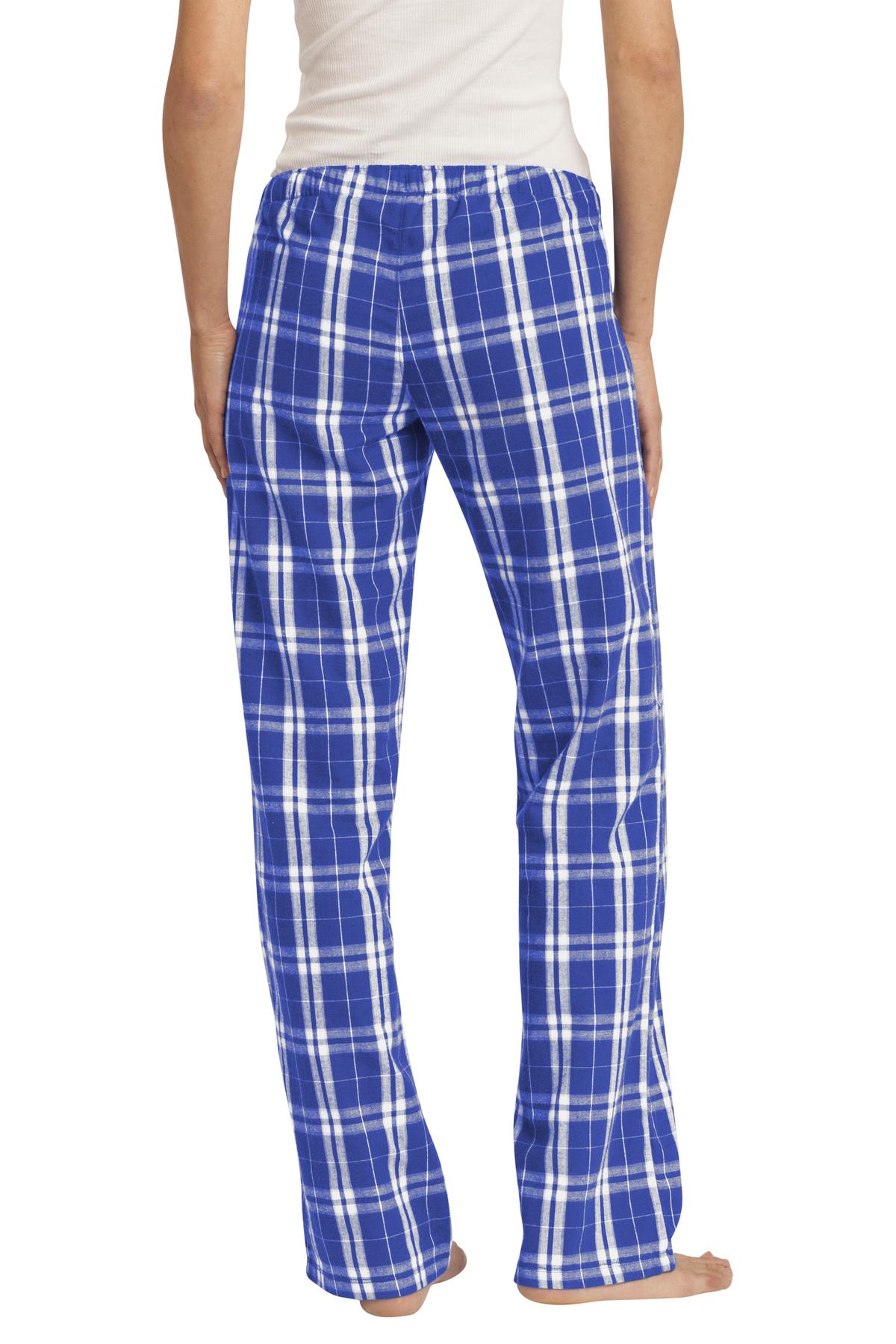 District Women's Flannel Plaid Pant DT2800 Deep Royal