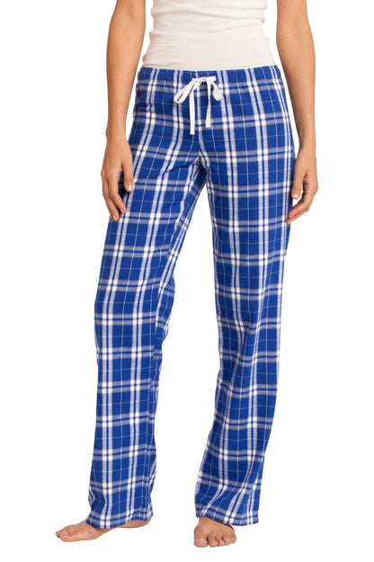 District Women's Flannel Plaid Pant DT2800 Deep Royal