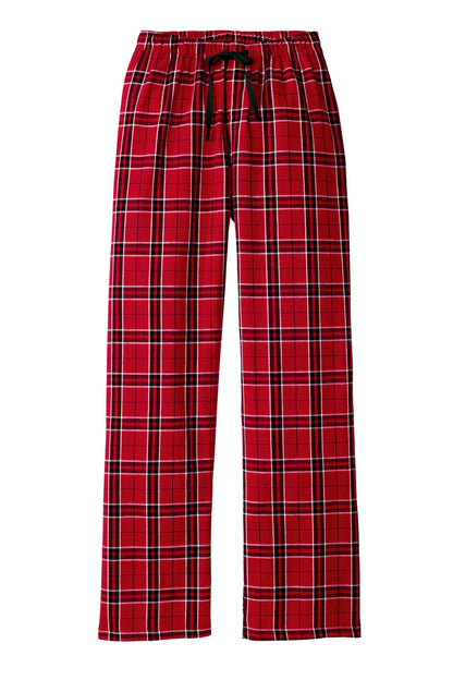 District Women's Flannel Plaid Pant DT2800 New Red