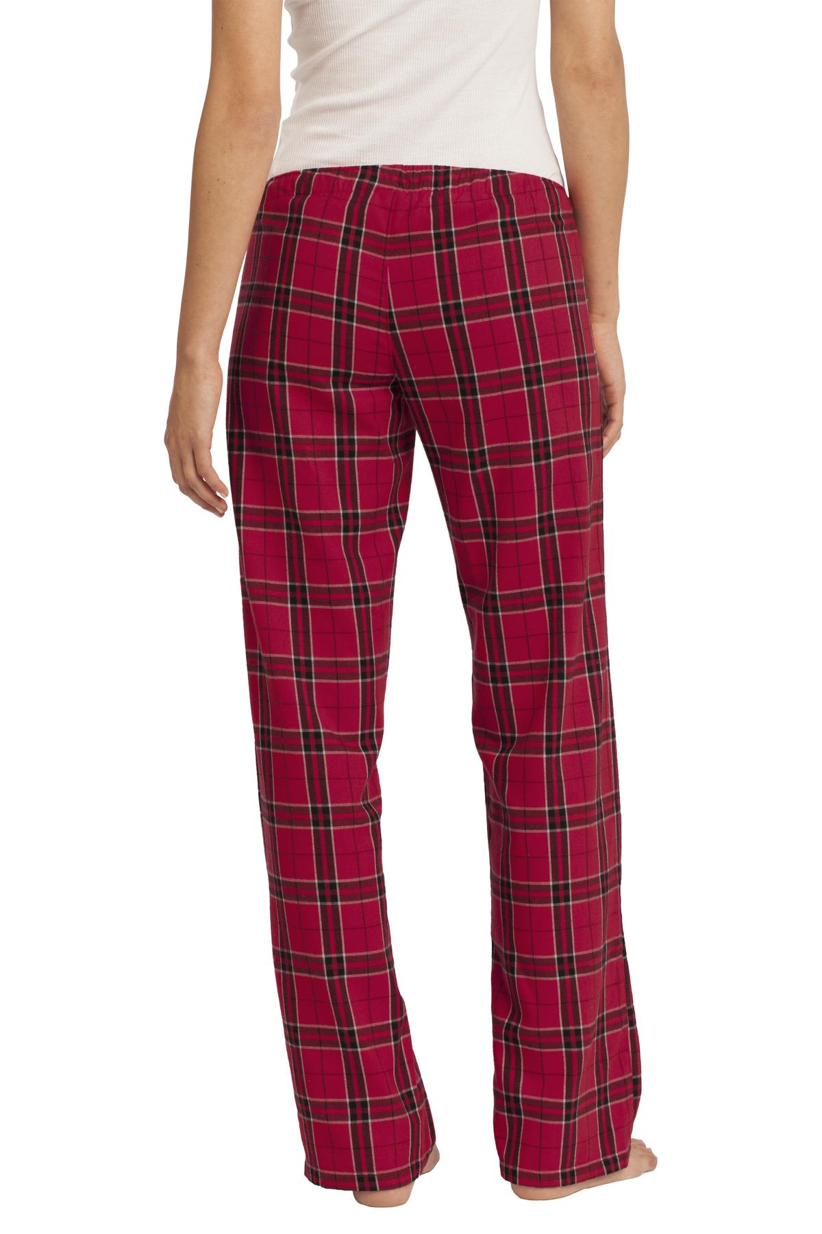 District Women's Flannel Plaid Pant DT2800 New Red