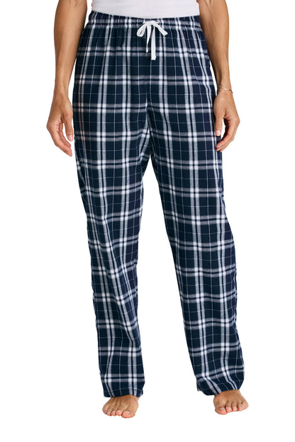 District Women's Flannel Plaid Pant DT2800 True Navy
