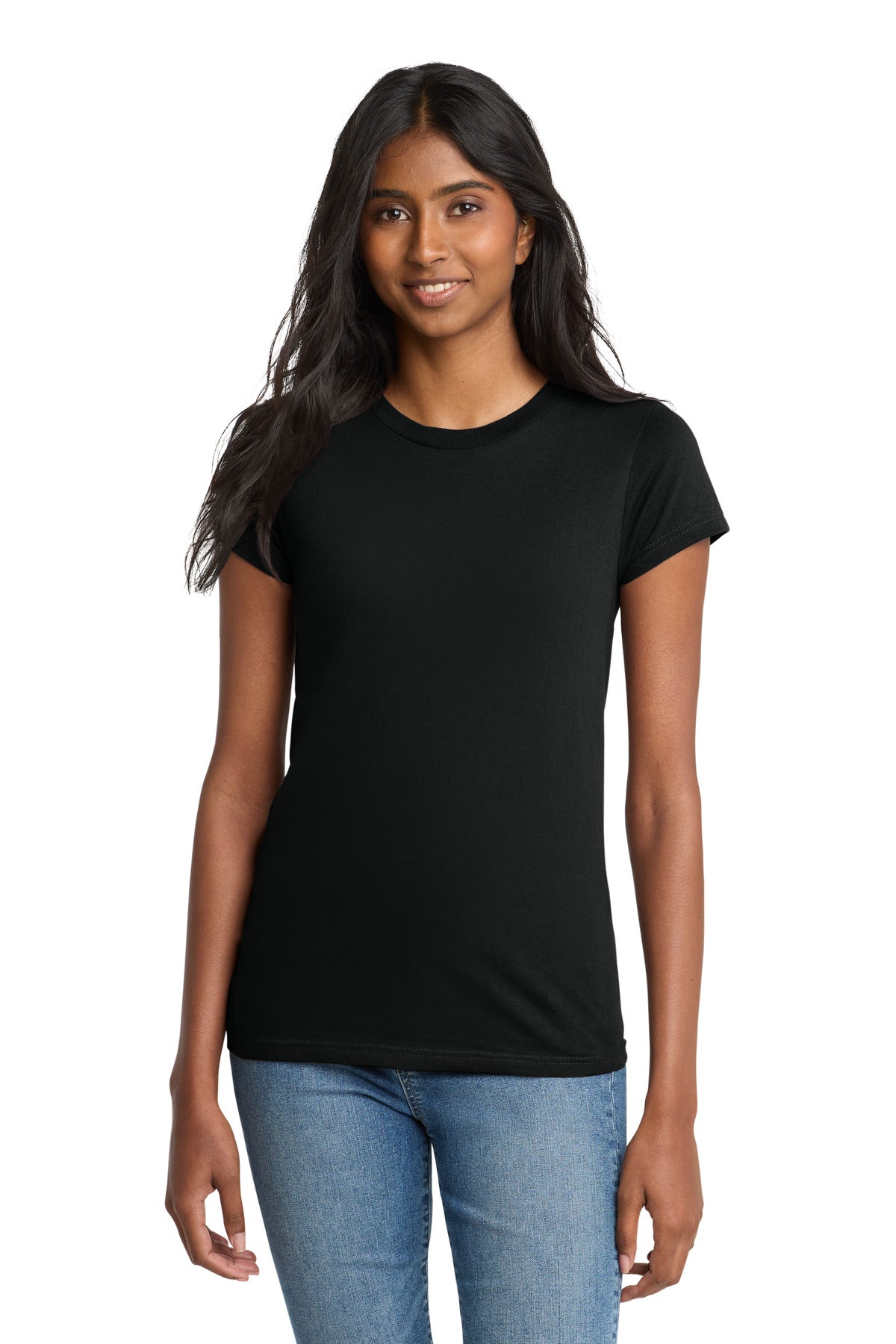 District Women's Fitted The Concert Tee DT5001 Black