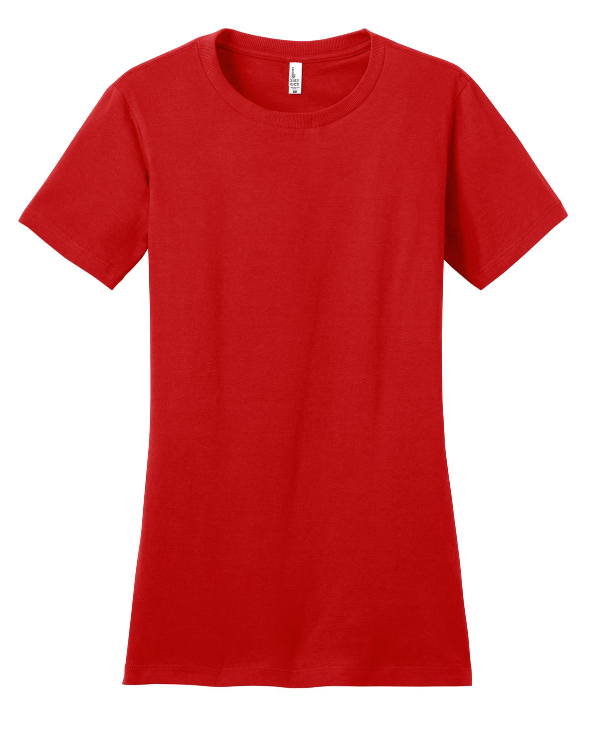 District Women's Fitted The Concert Tee DT5001 New Red