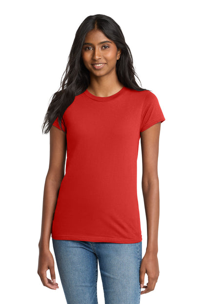District Women's Fitted The Concert Tee DT5001 New Red