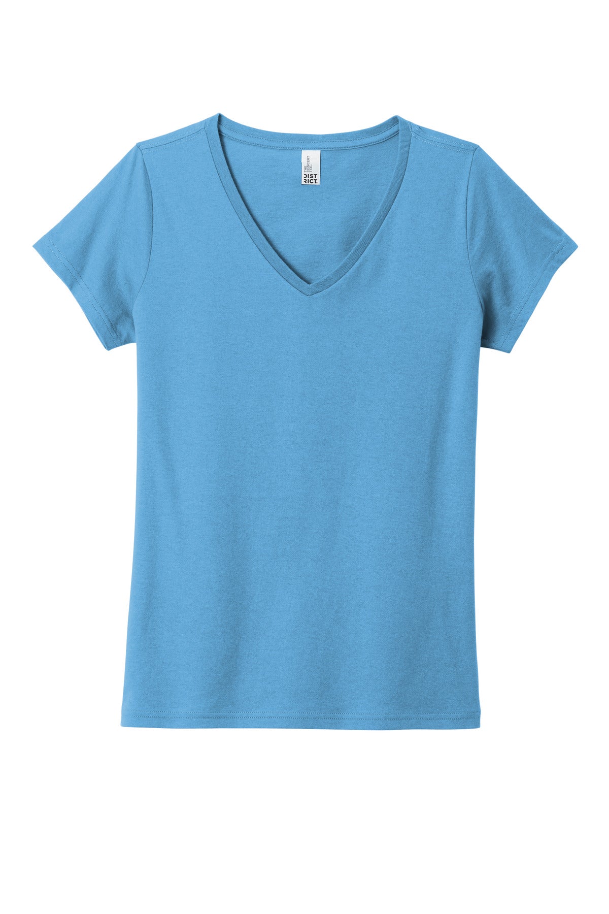 District Women's The Concert Tee V-Neck DT5002 Aquatic Blue