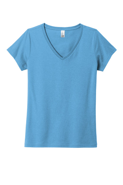 District Women's The Concert Tee V-Neck DT5002 Aquatic Blue