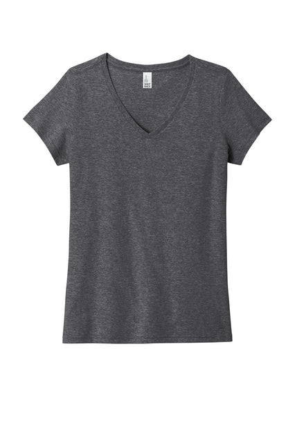 District Women's The Concert Tee V-Neck DT5002 Heathered Charcoal