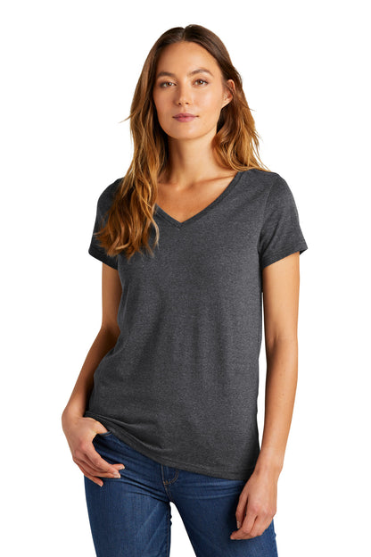 District Women's The Concert Tee V-Neck DT5002 Heathered Charcoal