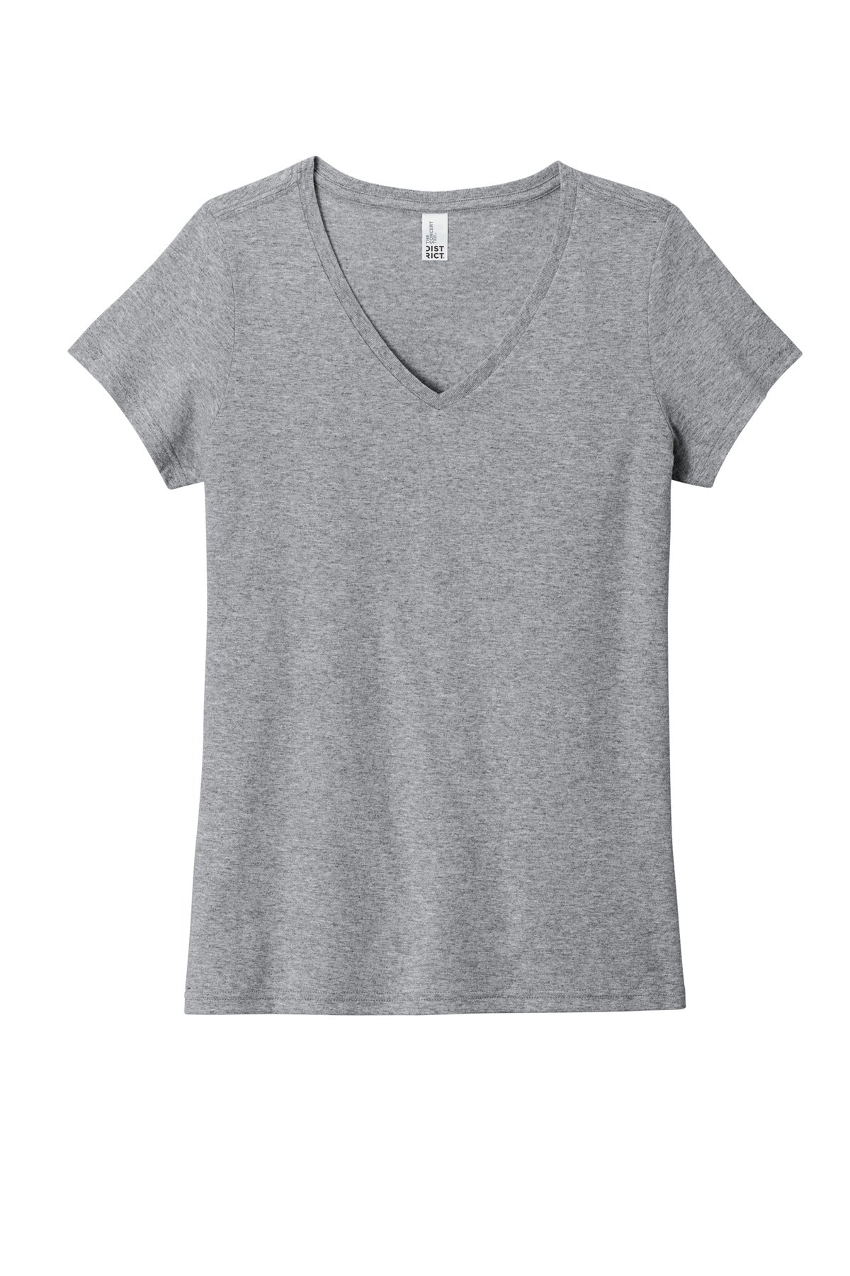 District Women's The Concert Tee V-Neck DT5002 Heather Grey