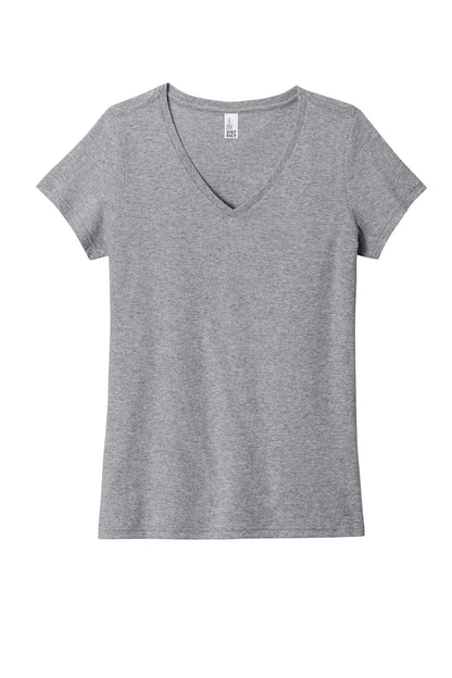 District Women's The Concert Tee V-Neck DT5002 Heather Grey
