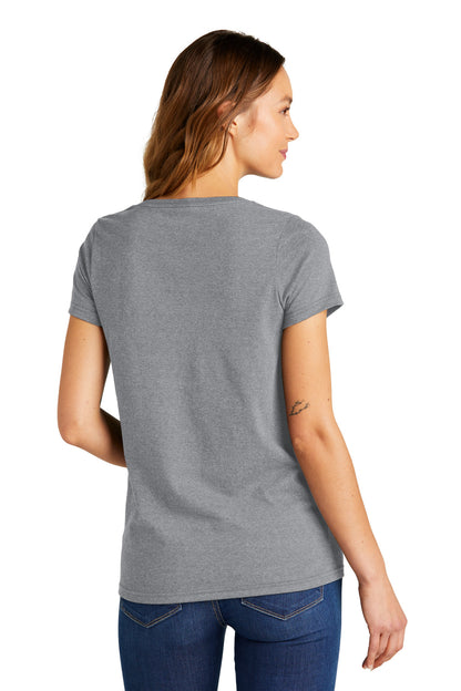 District Women's The Concert Tee V-Neck DT5002 Heather Grey