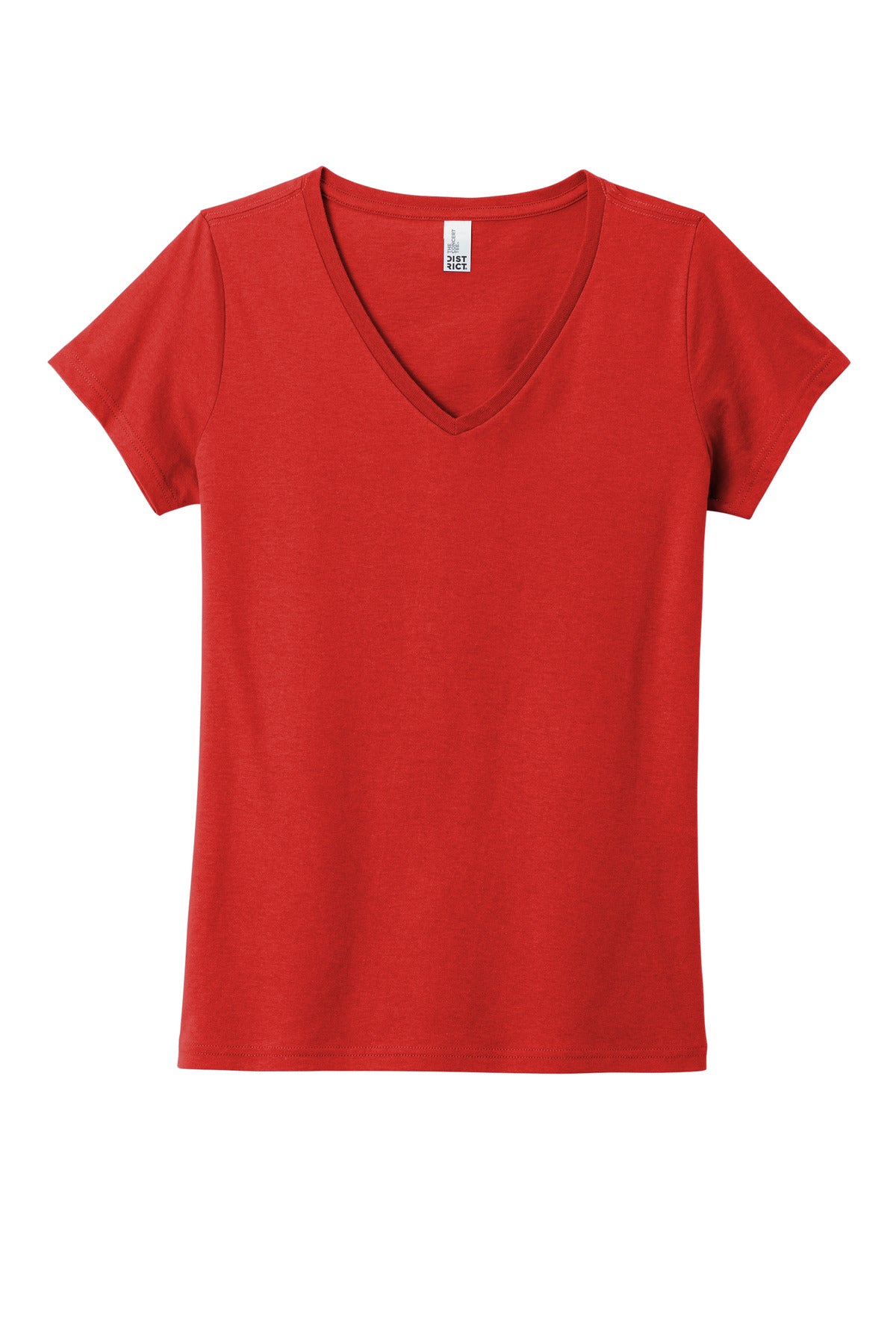 District Women's The Concert Tee V-Neck DT5002 New Red