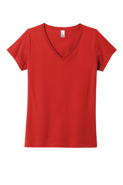 District Women's The Concert Tee V-Neck DT5002 New Red