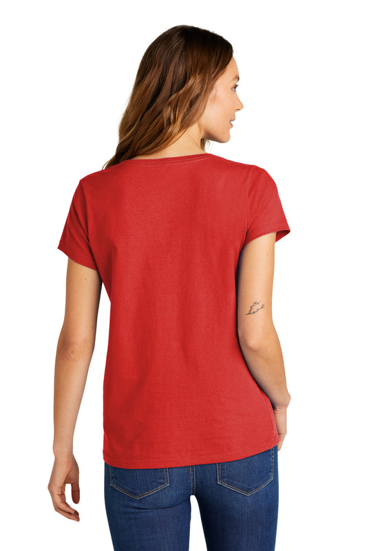 District Women's The Concert Tee V-Neck DT5002 New Red
