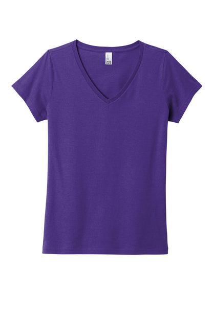 District Women's The Concert Tee V-Neck DT5002 Purple