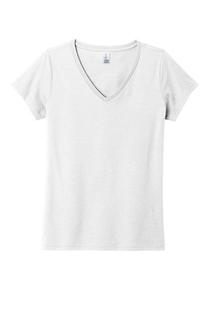 District Women's The Concert Tee V-Neck DT5002 White
